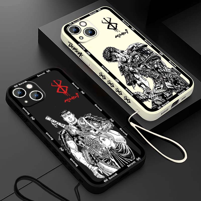 Phone Cases Iphone 17 Pro Max - Japan Anime Berserk Guts Flüssigkautschuk-Handyhülle für