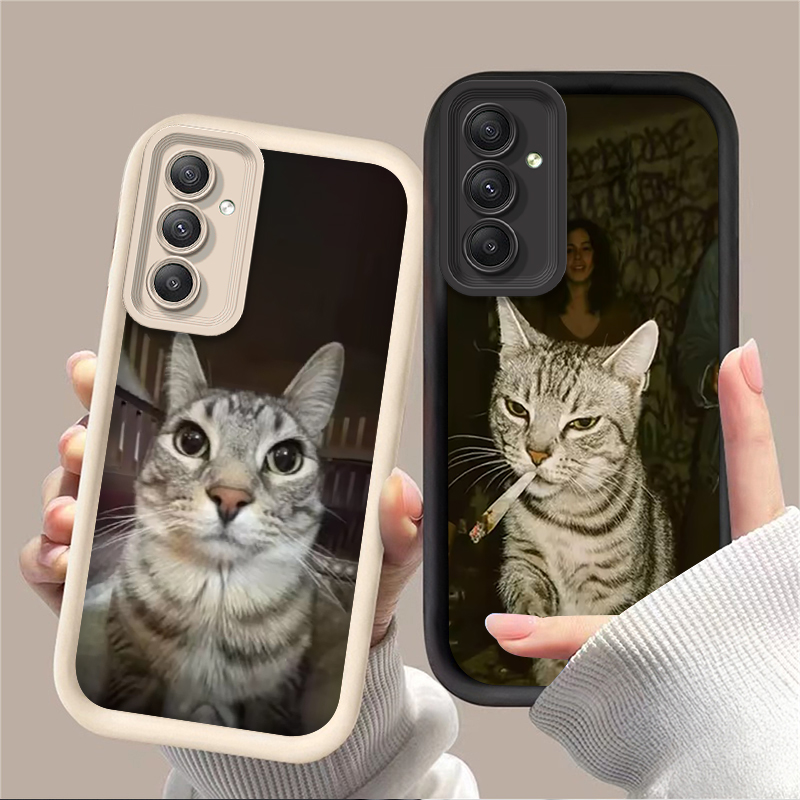 Phone Cases For Samsung A14 - Trendige Katzen-Raucher-Handyhülle für Samsung Galaxy A54
