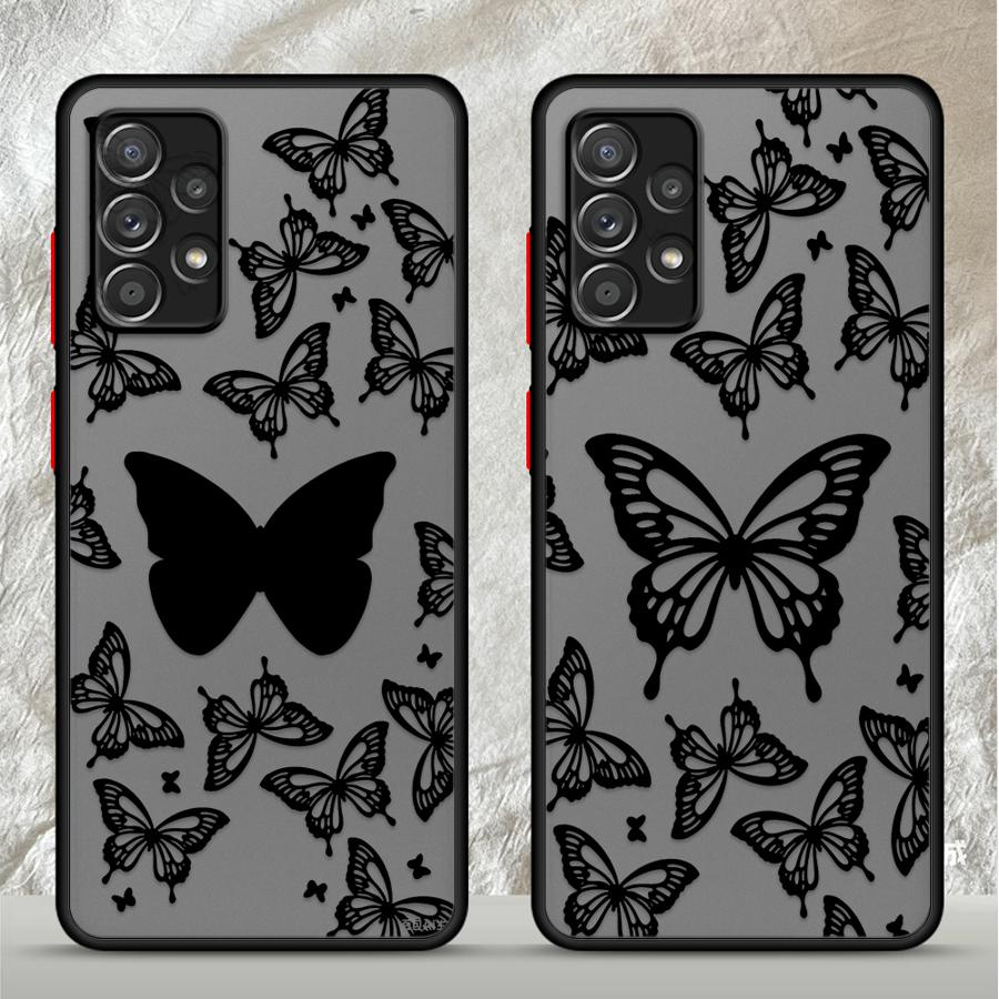 Phone Cases For Samsung A14 - Schwarze Schmetterling-Handyhülle für Samsung Galaxy A52S