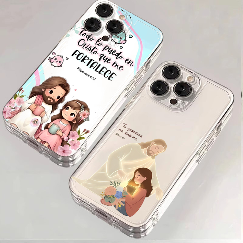 Phone Cases Xiaomi Redmi 12 - Cartoon Jesus Und Mich Bibel Vers