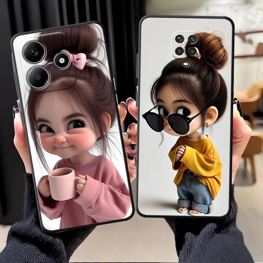 Phone Cases Xiaomi Redmi 12 - Cartoon-Mädchen-Muster Handyhülle für Xiaomi Redmi Note