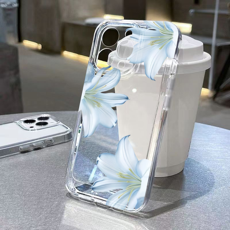 Phone Cases Iphone 17 Pro Max - Modische, exquisite weiße Lilien-Blumen-Handyhülle für iPhone