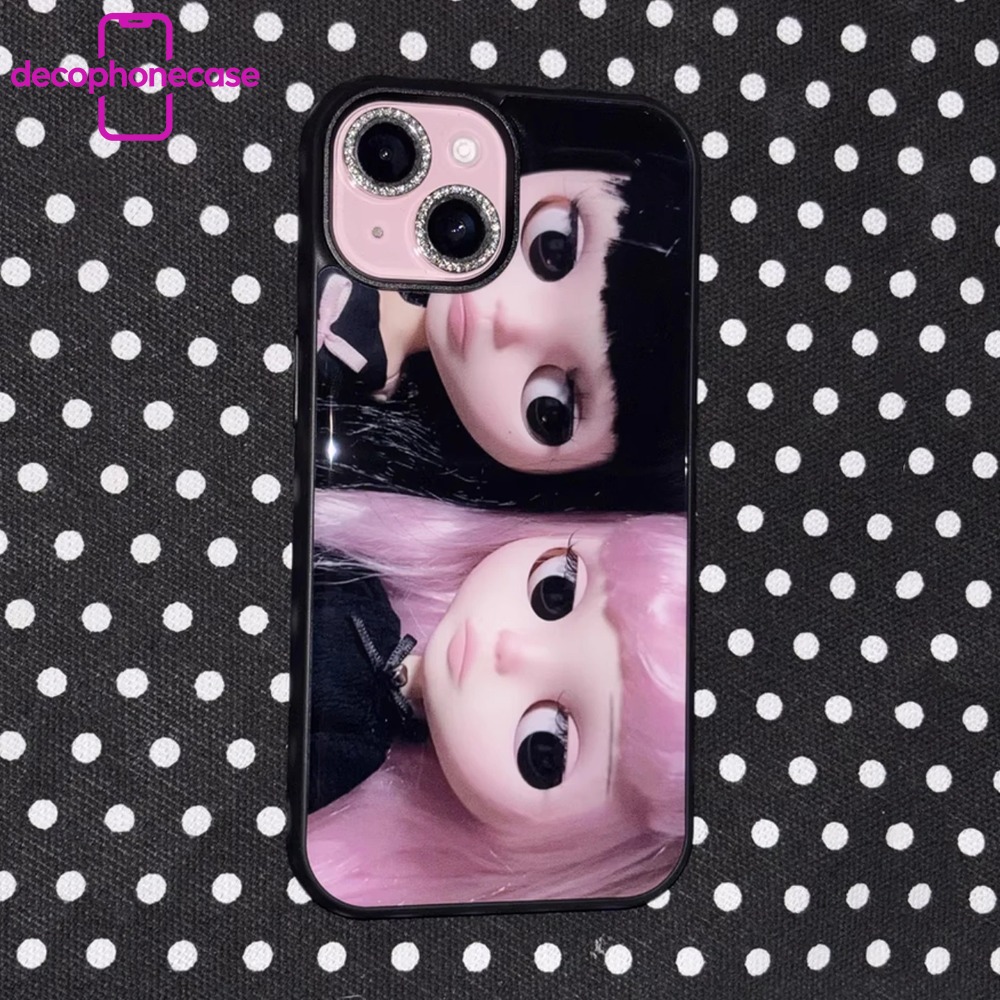 Phone Cases Drop Proof - Japanisch-koreanische Dark-Girl-Kunst-Handyhülle für iPhone 11/12/13/14/15/16/17 Pro