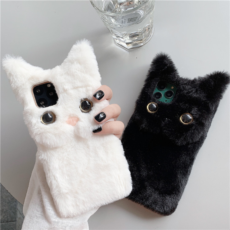 3D Niedliche Cartoon-Katze Plü – Phone Cases Cute Bewertung und Preis