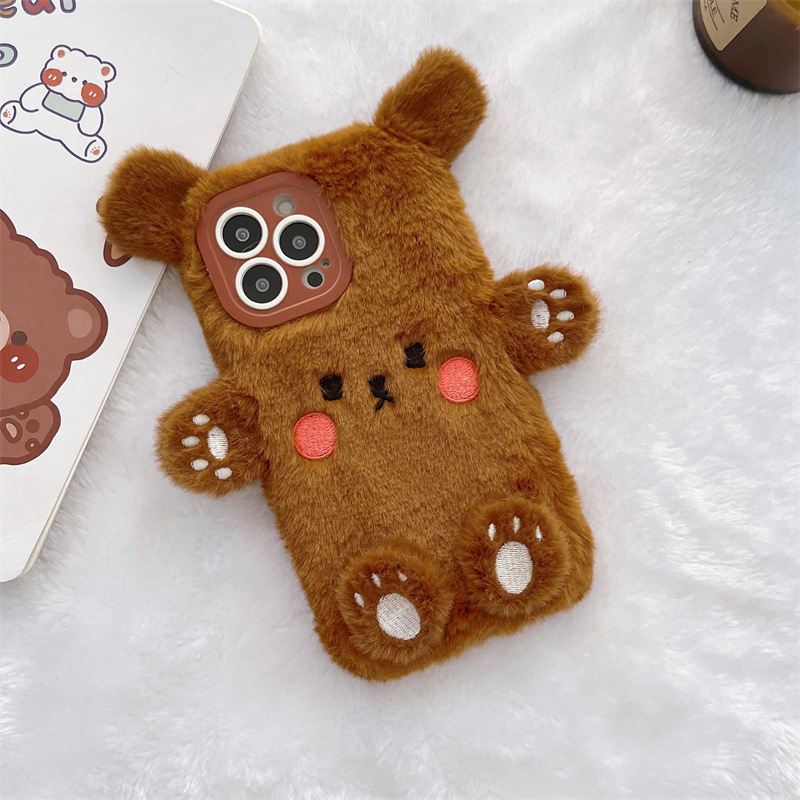 Koreanische 3D Cartoon Bär Fla – Phone Cases Iphone 17 Pro Max Bewertung und Preis