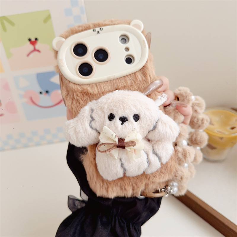 3D-Cartoon-Bowknot-Welpen-warm – Phone Cases Iphone 17 Pro Max Bewertung und Preis