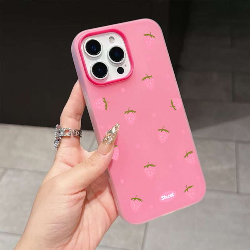 Süße rosa Handyhülle mit Erdbe – Phone Cases Xiaomi Redmi 12 Bewertung und Preis