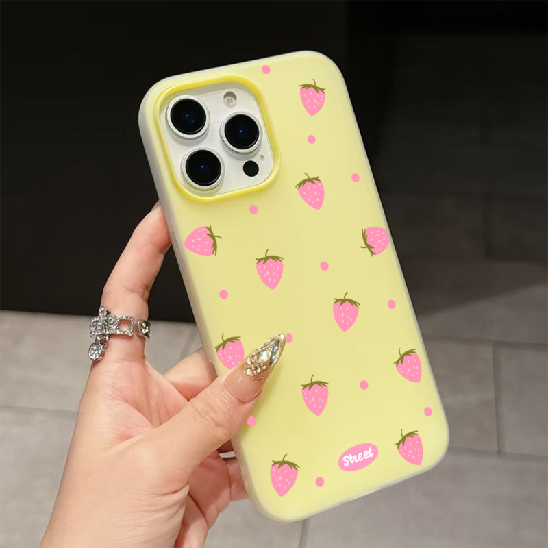 Süße rosa Handyhülle mit Erdbe – Phone Cases Xiaomi Redmi 12 Bewertung und Preis