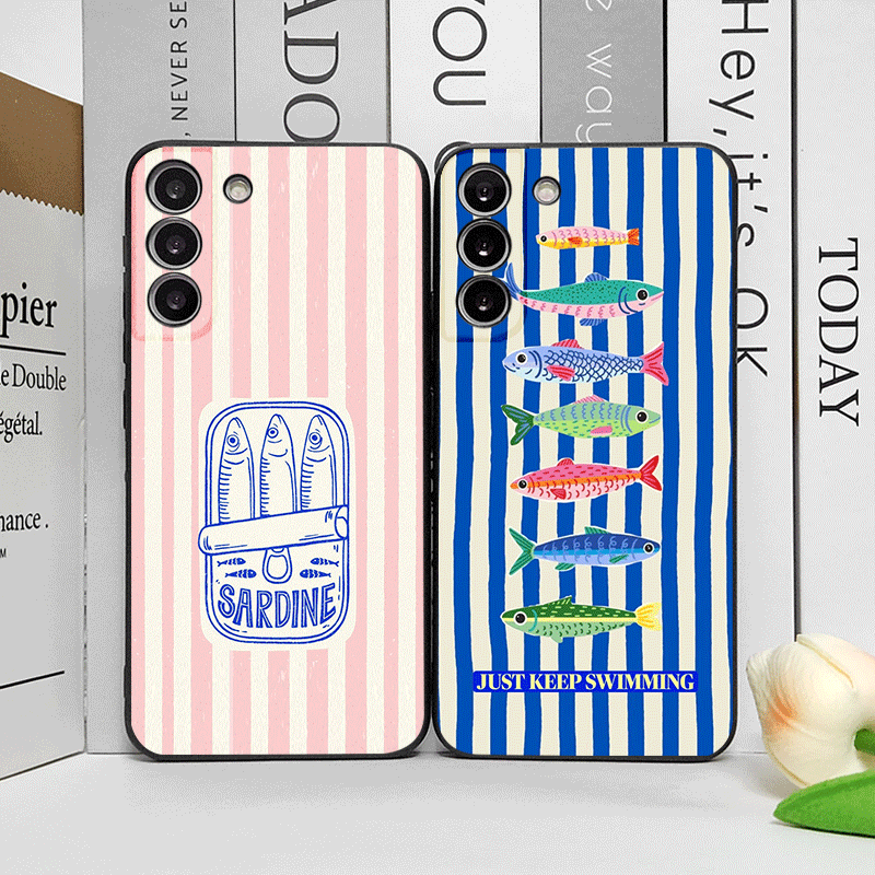 Niedliche Gestreifte Sardinen- – Phone Cases Cute Bewertung und Preis