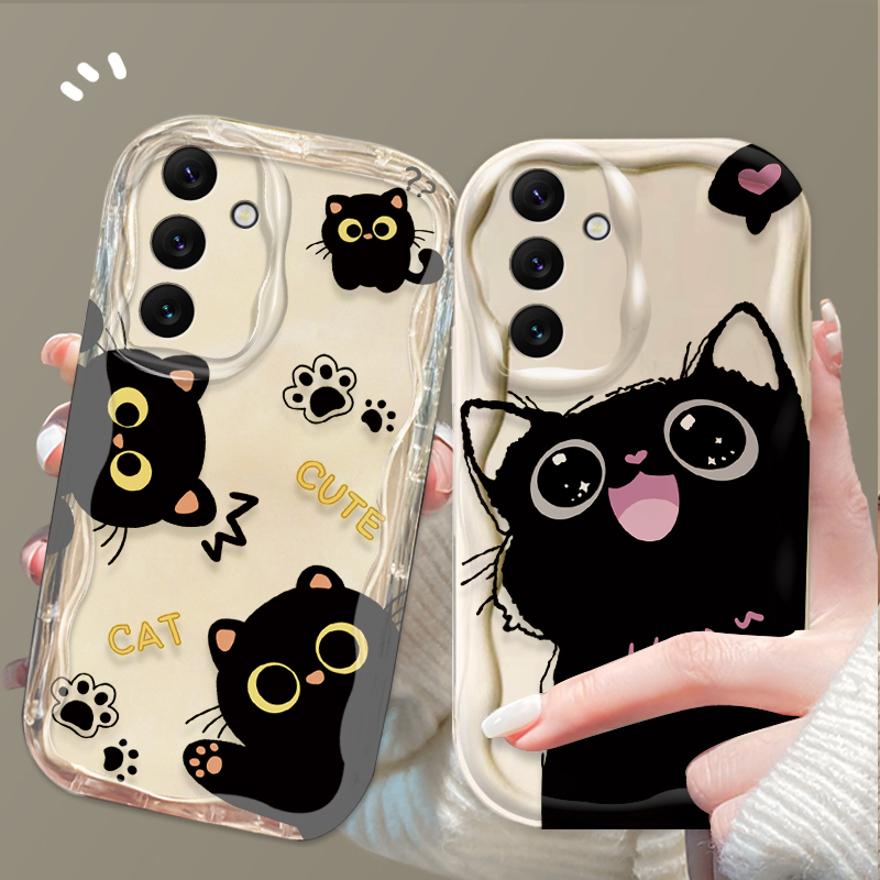 Süße große Augen schwarze Katz – Phone Cases For Samsung A14 Bewertung und Preis