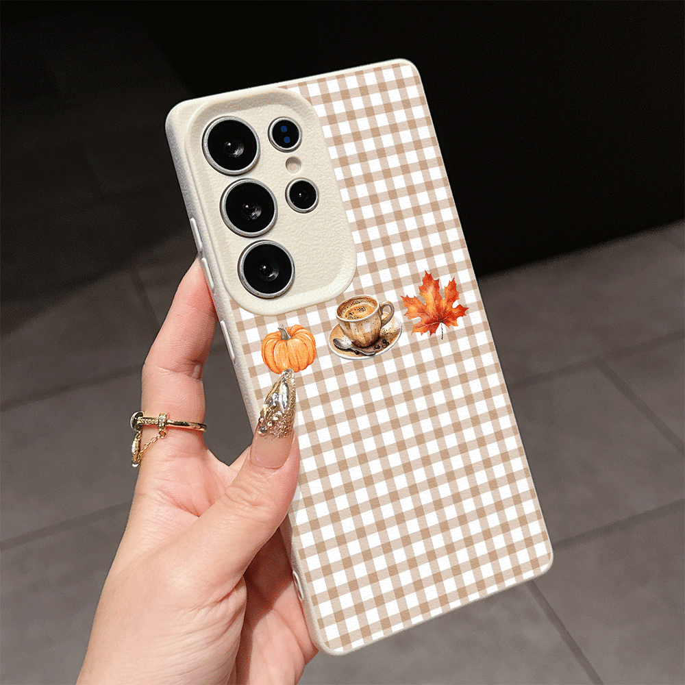 Herbst-Kürbis-Karomuster Lyche – Phone Cases For Samsung A14 Bewertung und Preis
